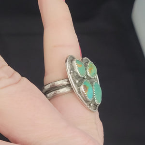 Kingman Turquoise Heart Ring- Size 9