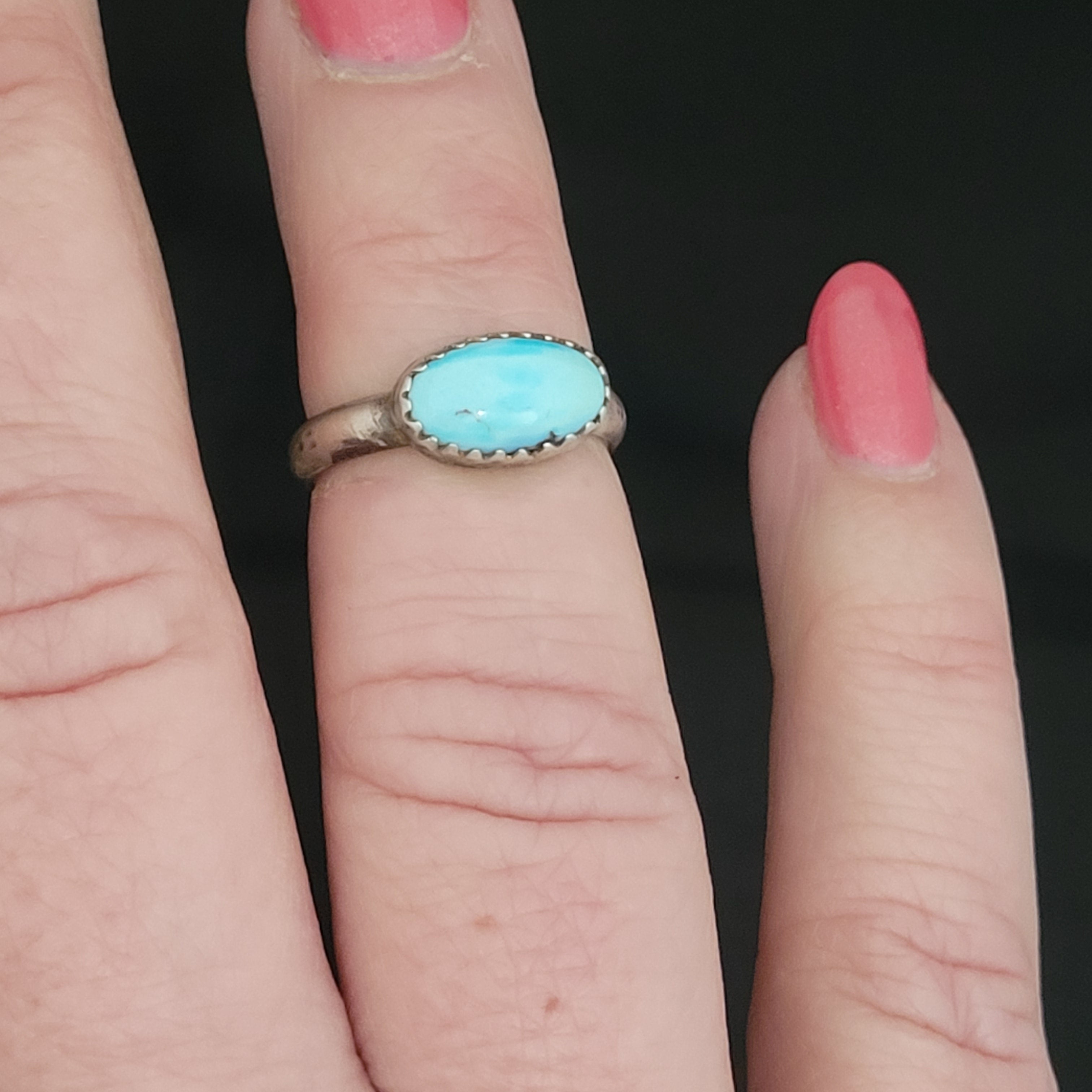 Desert Lavender Turquoise Ring- Size 5