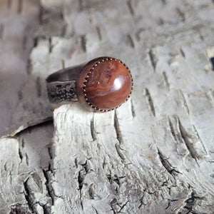 Lake Superior Agate Ring- Size 8.25