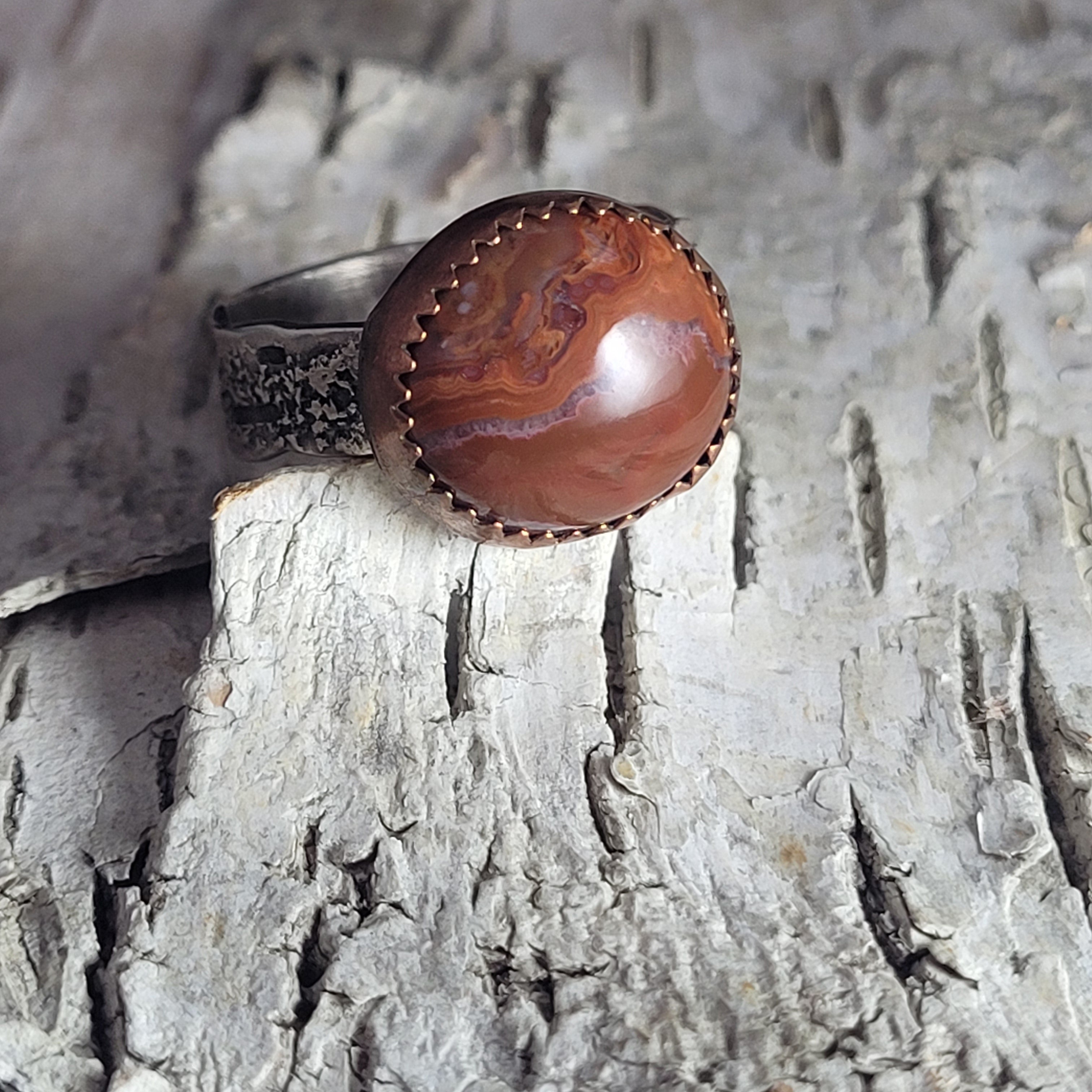 Lake Superior Agate Ring- Size 8.25