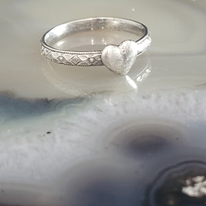 Heart Stacker or Midi Ring