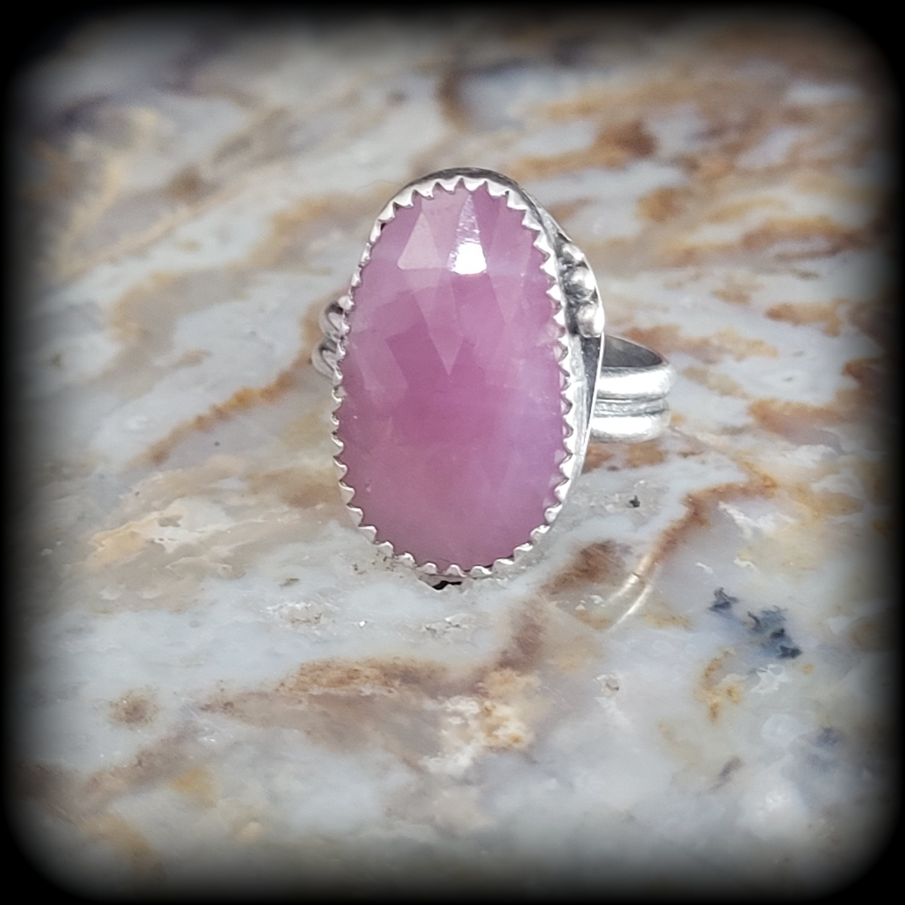 Pink Sapphire Ring- Size 7