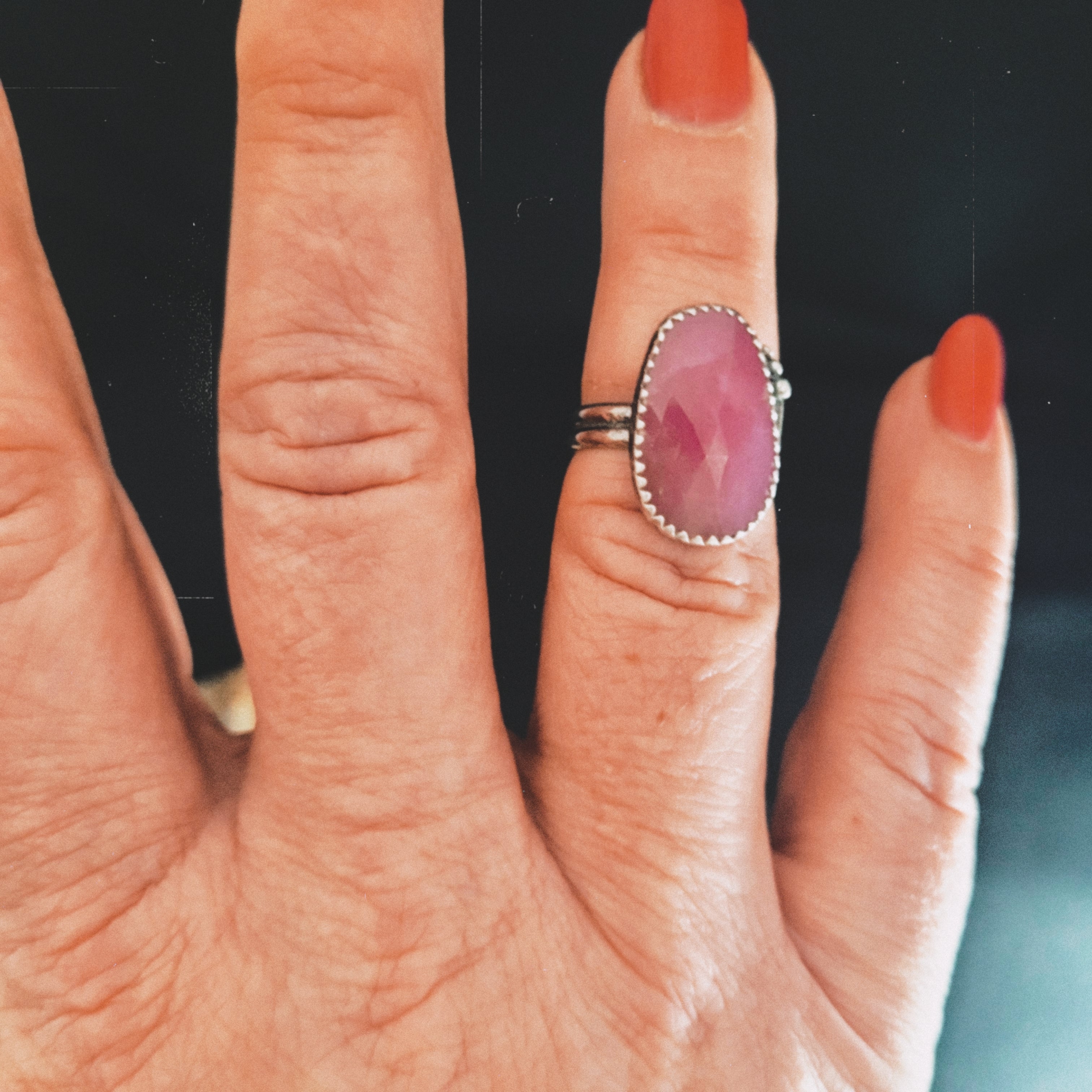 Pink Sapphire Ring- Size 7