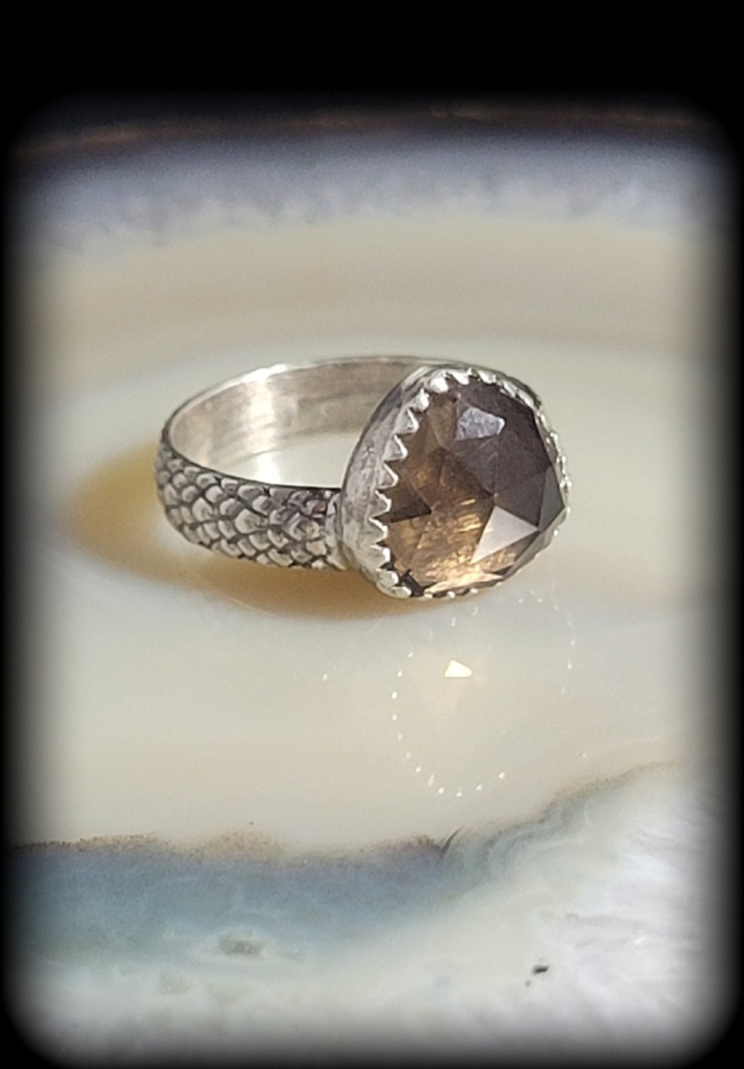 Smokey Quartz Ring Size 6