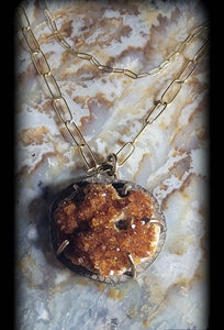 Druzy Citrine 14kgf Necklace