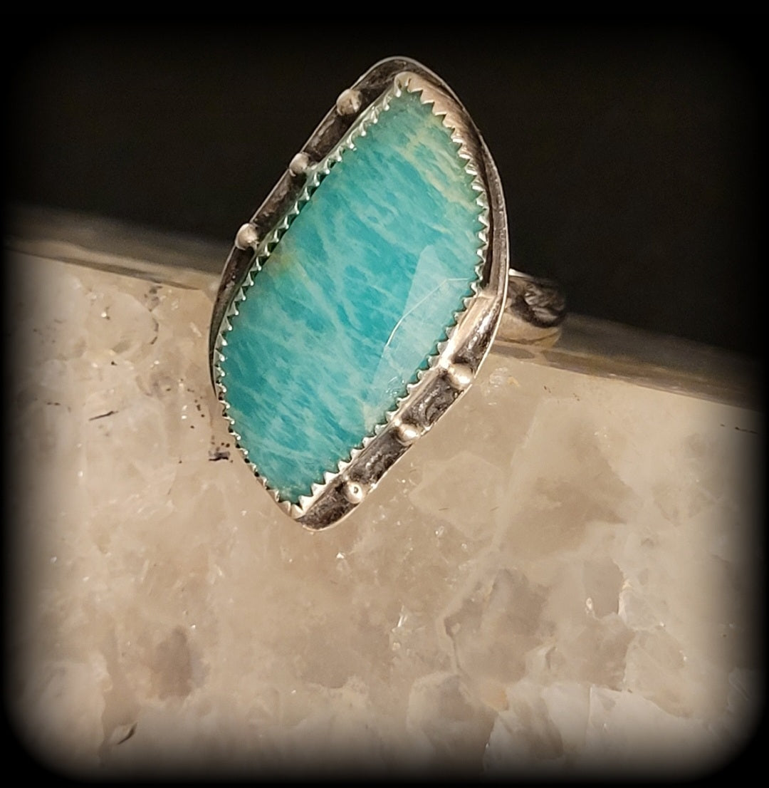 Amazonite Ring Size 8