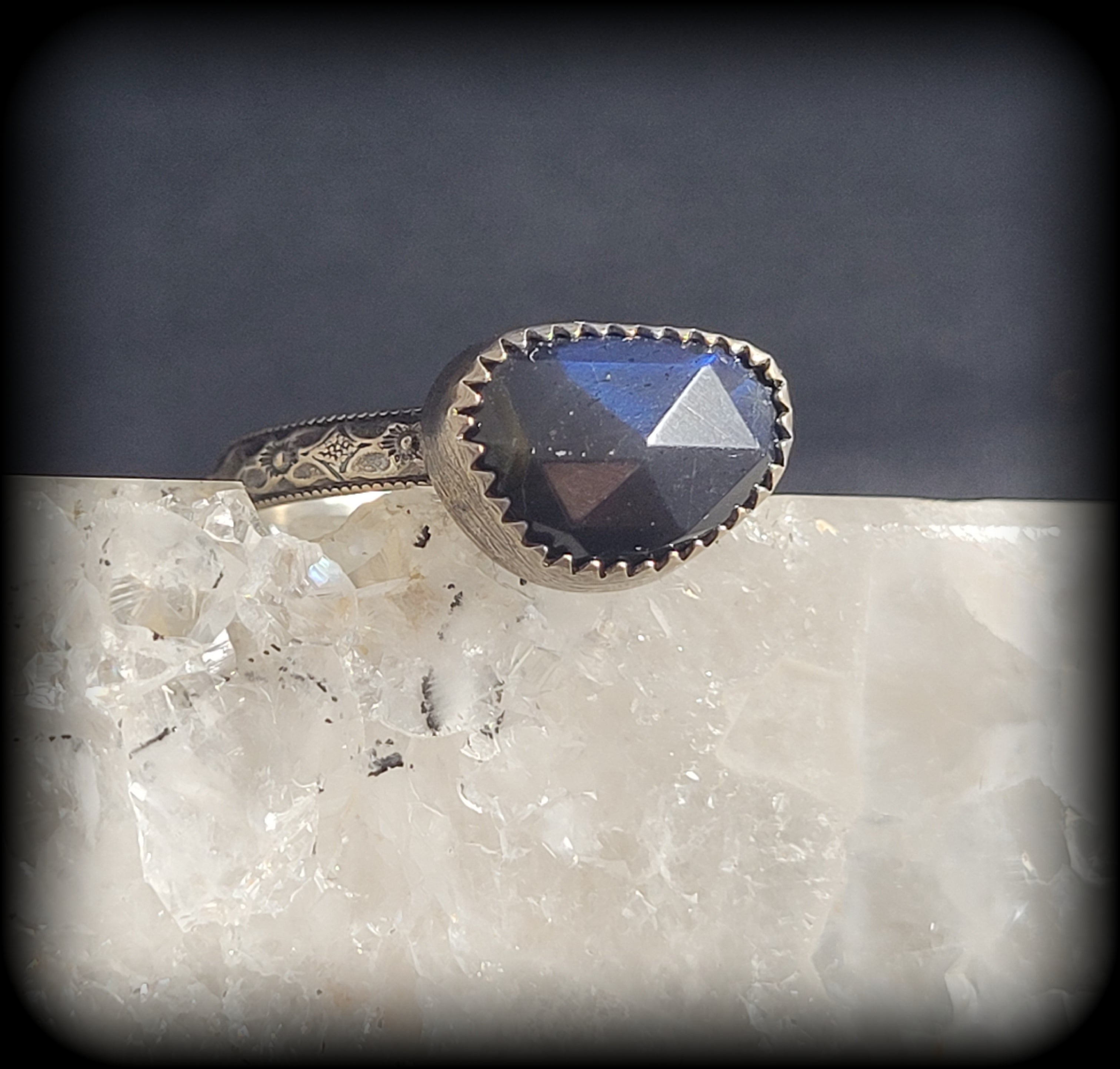 Midnight Labradorite Ring Size 7