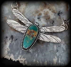 Stone Mountain Turquoise Dragonfly Necklace