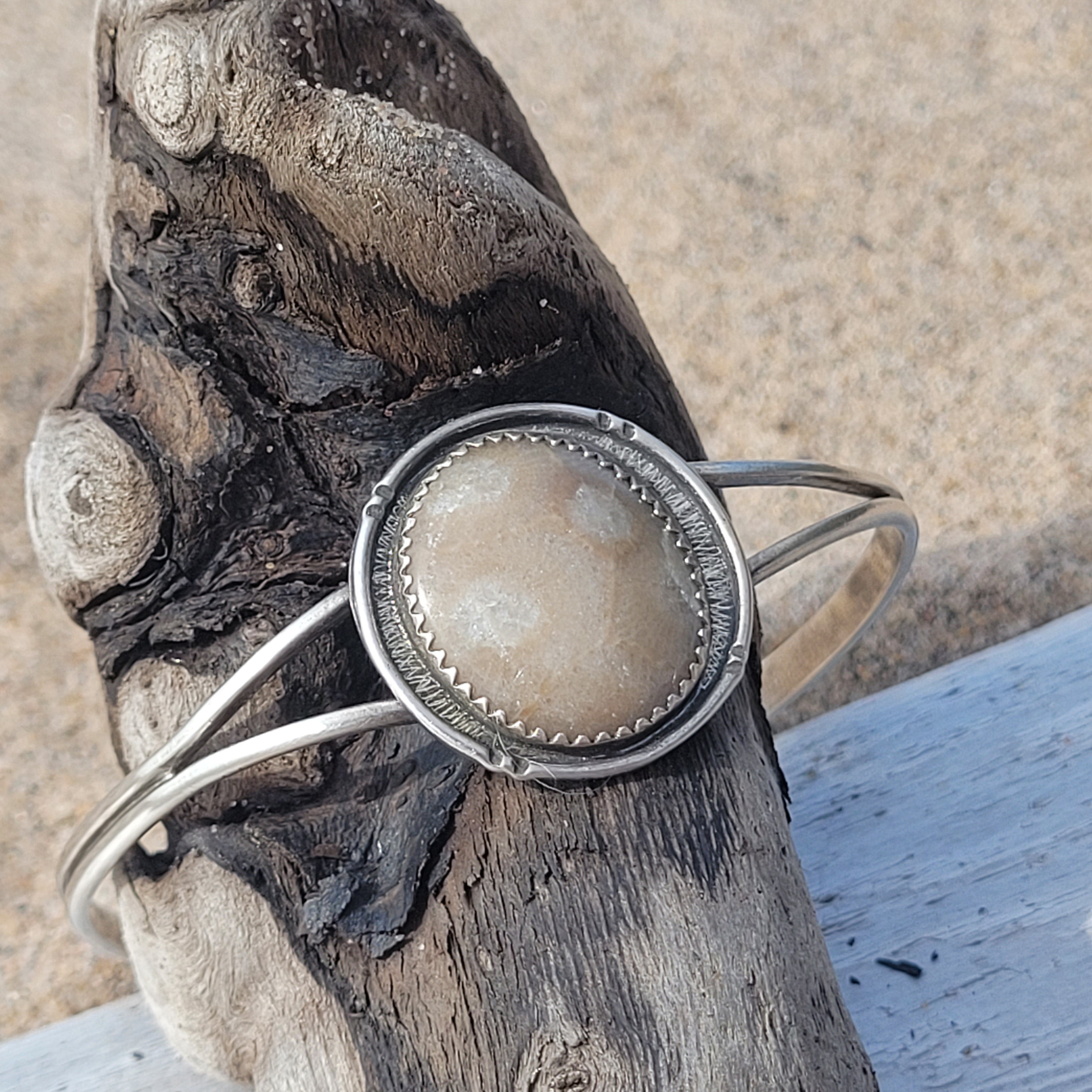 Petoskey Stone Cuff Bracelet