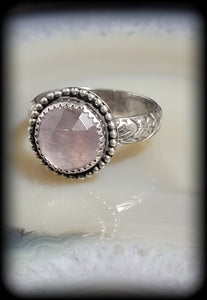 Rose Quartz Ring Size 8