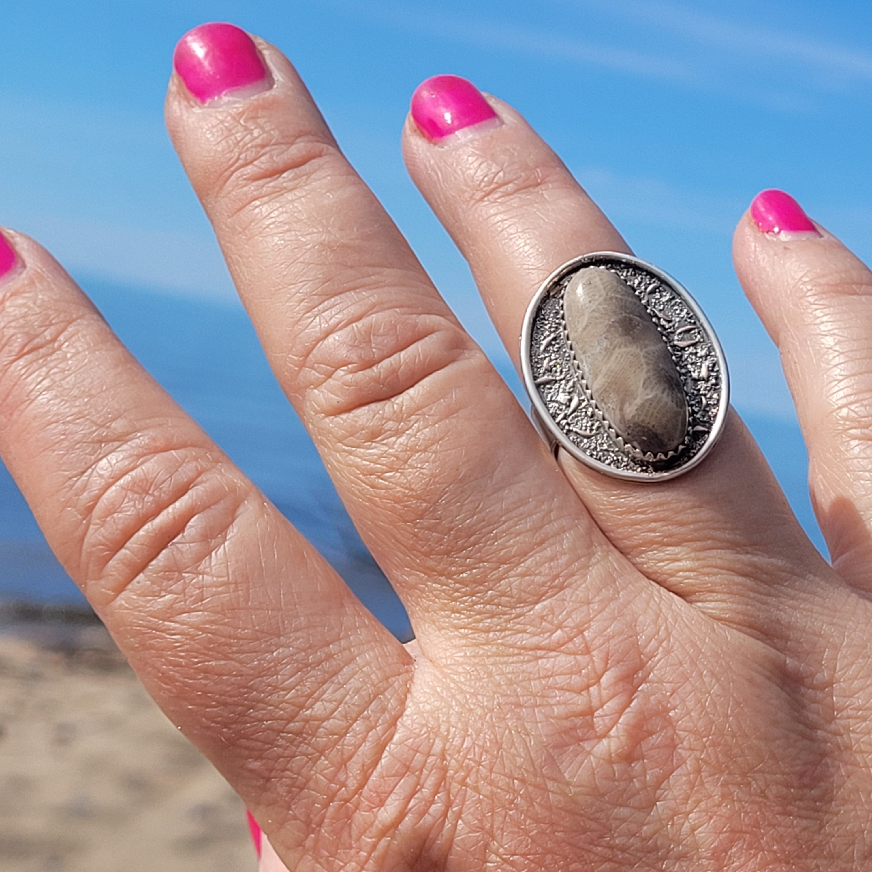 Petoskey Stone Ring Size 8