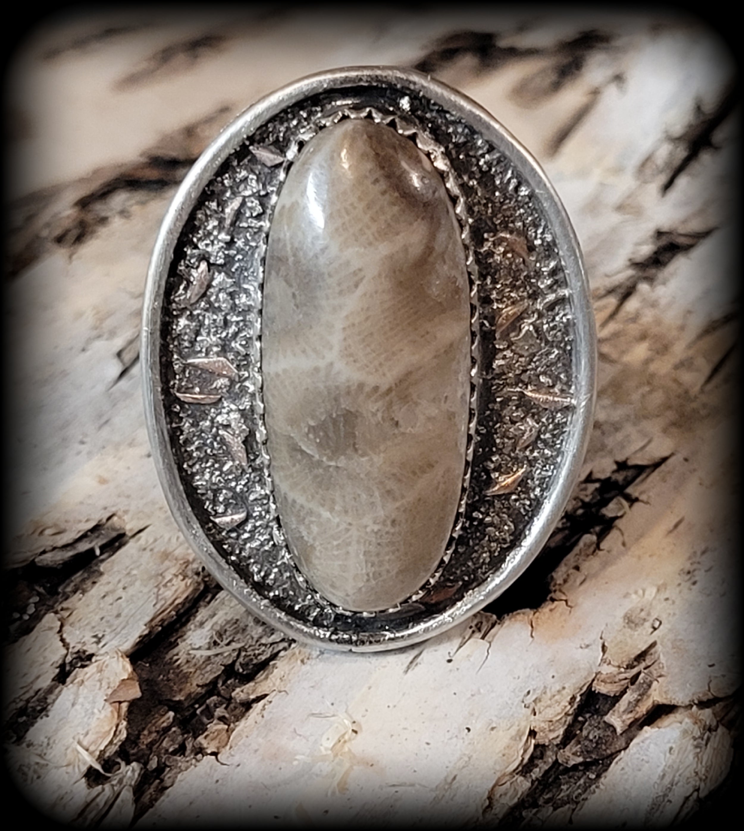 Petoskey Stone Ring Size 8