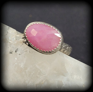 Pink Sapphire Ring Size 8