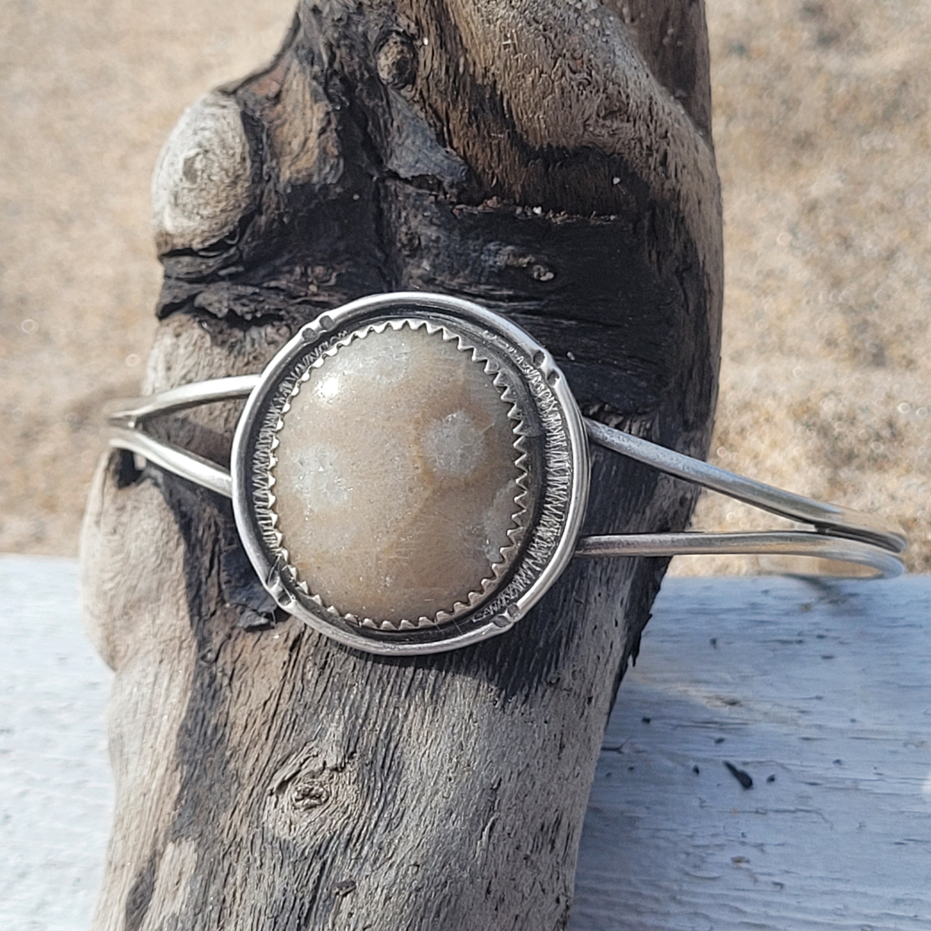 Petoskey Stone Cuff Bracelet