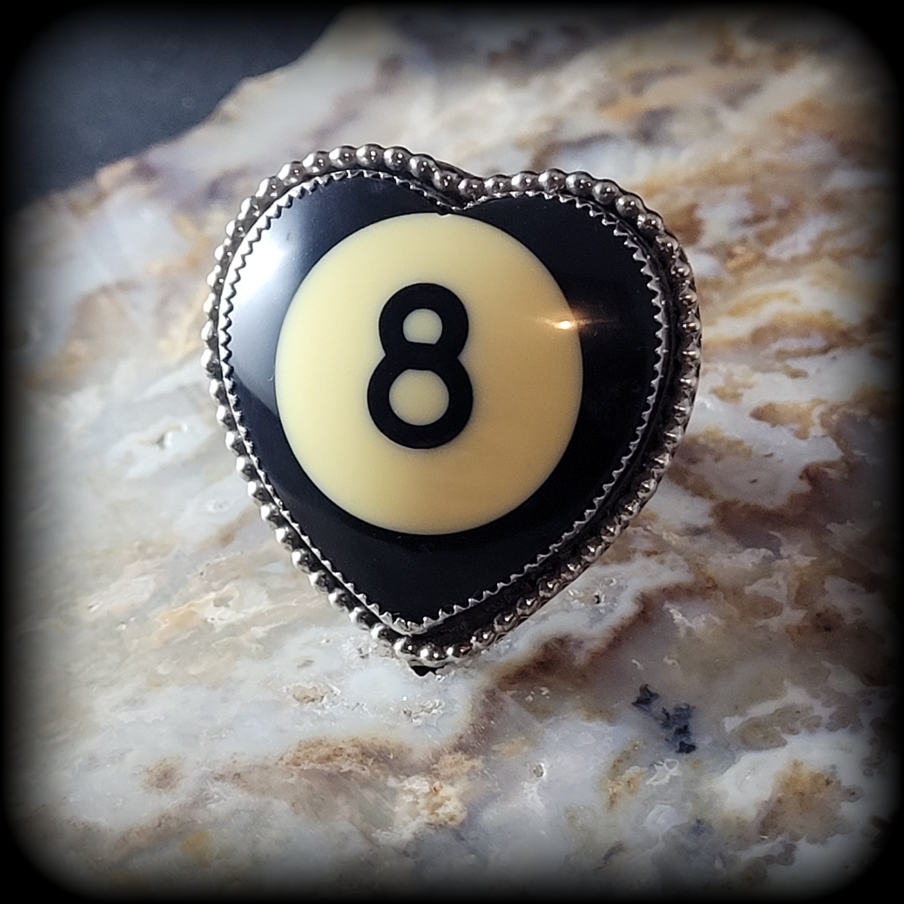 8 Ball Ring- Size 8