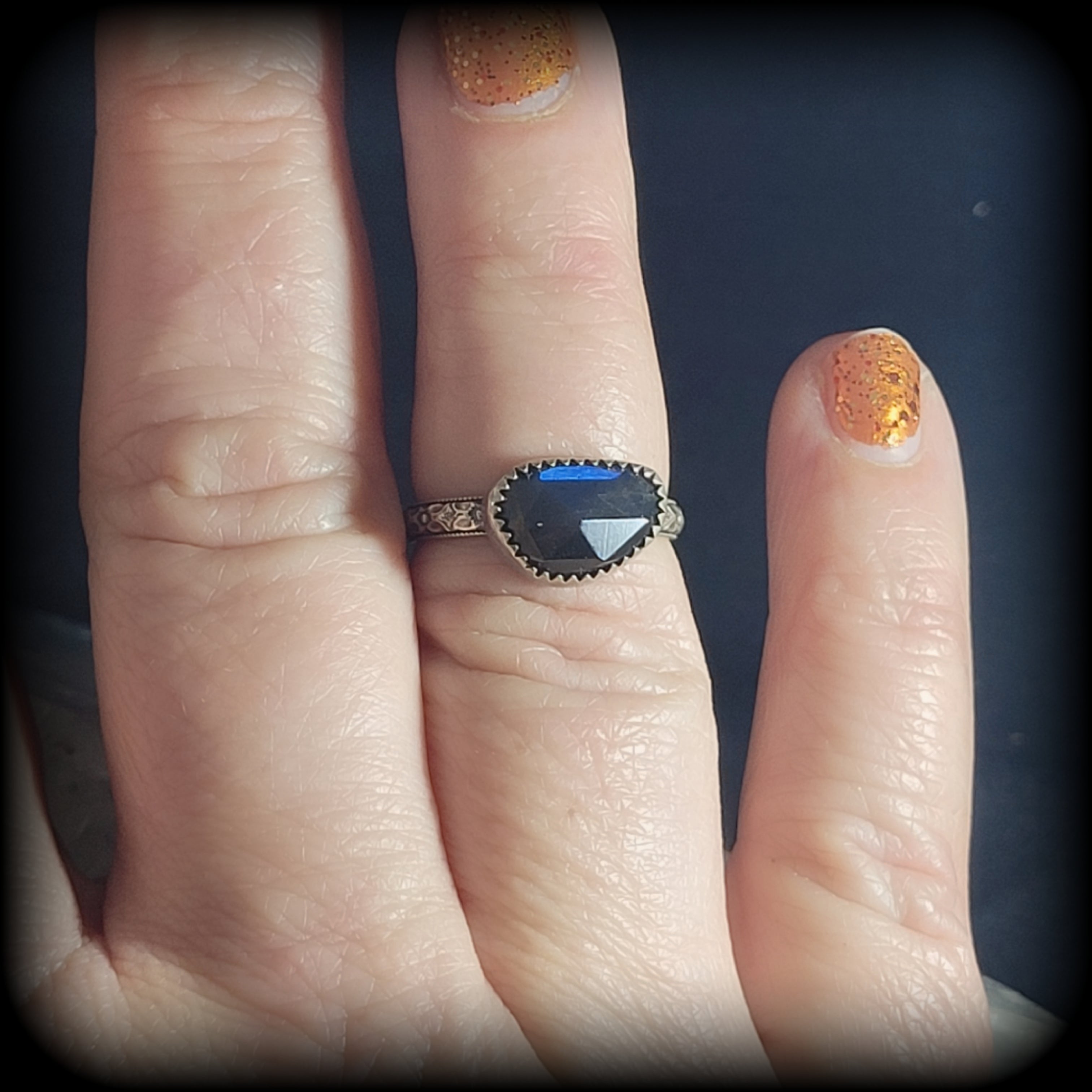 Midnight Labradorite Ring Size 7