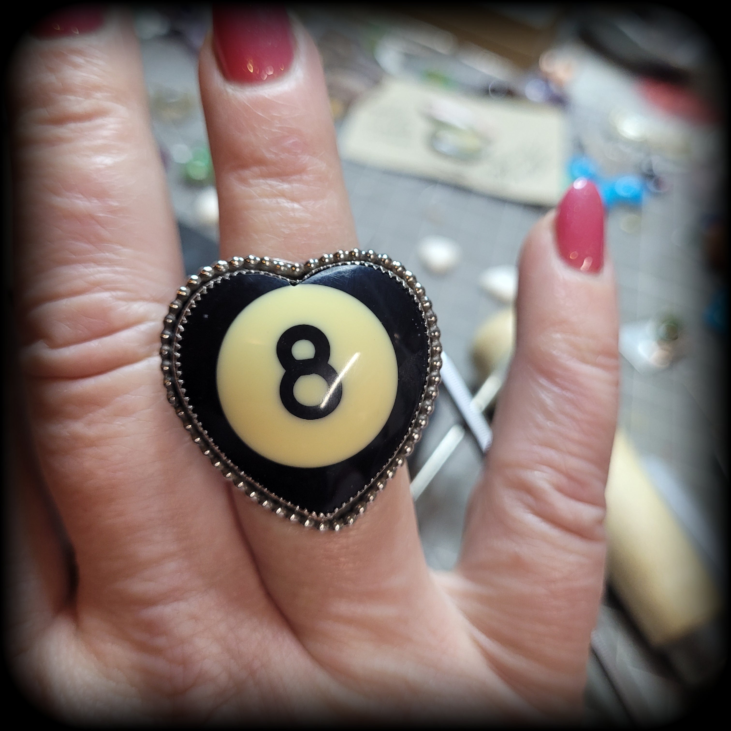 8 Ball Ring- Size 8