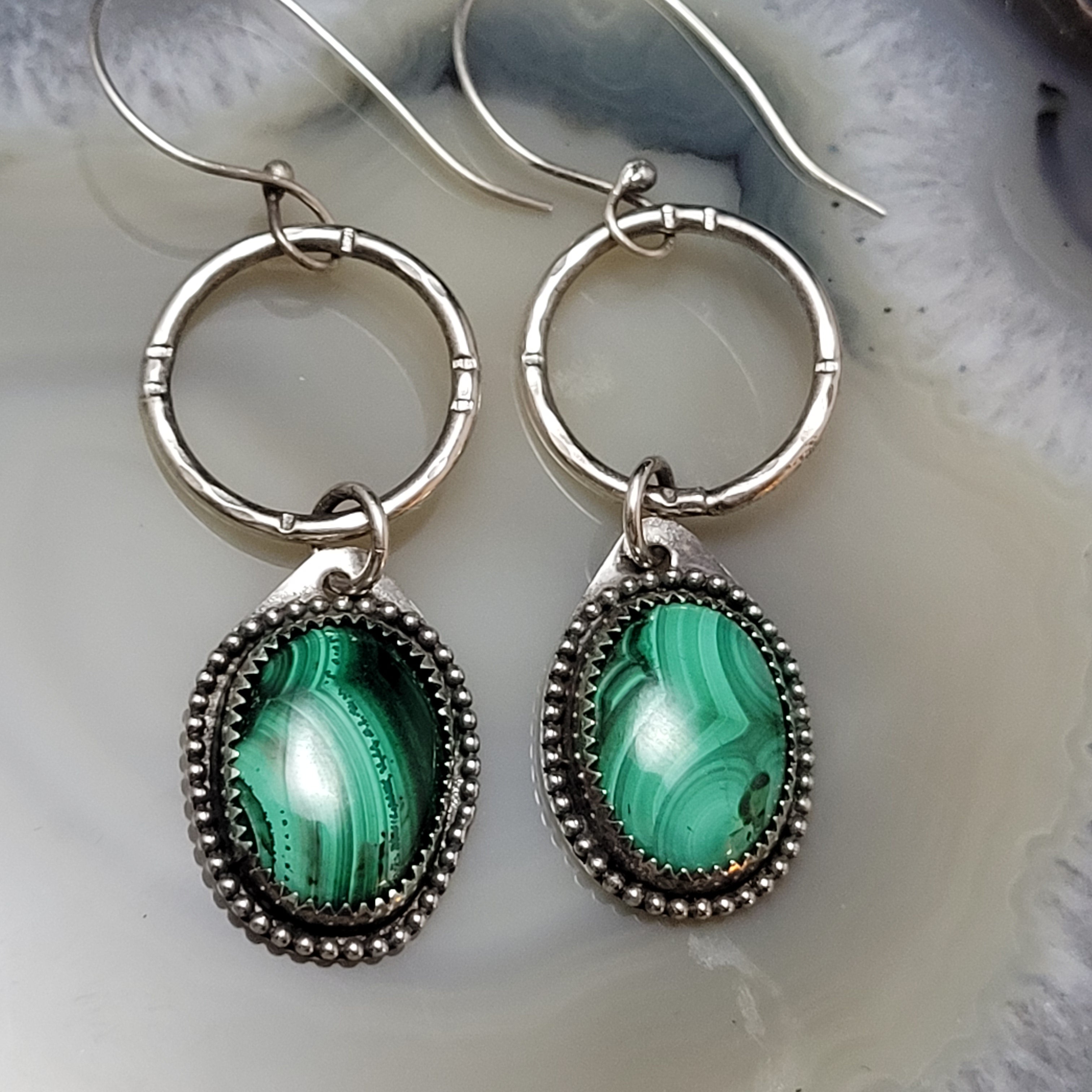 Malachite Earrings