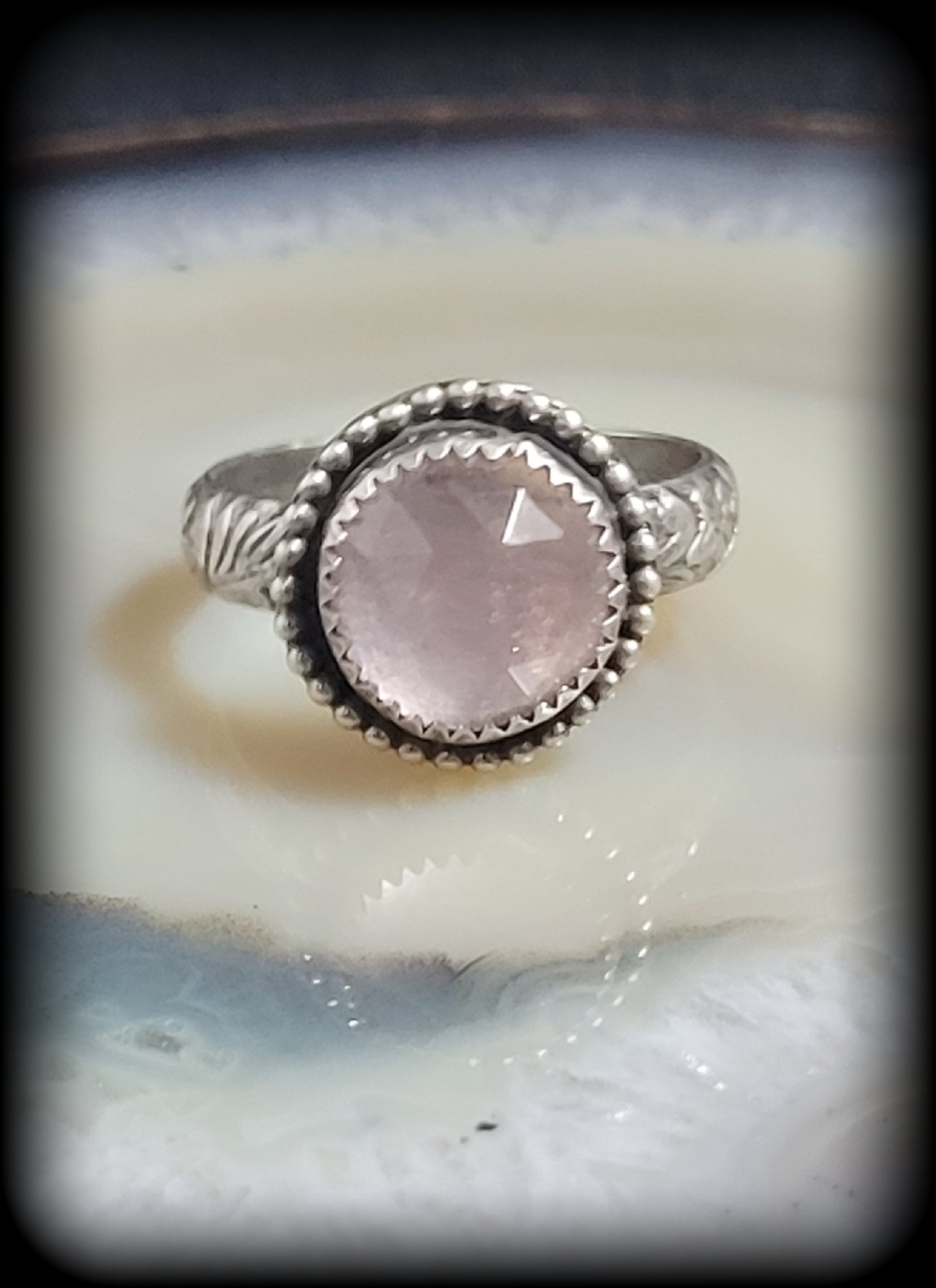 Rose Quartz Ring Size 8