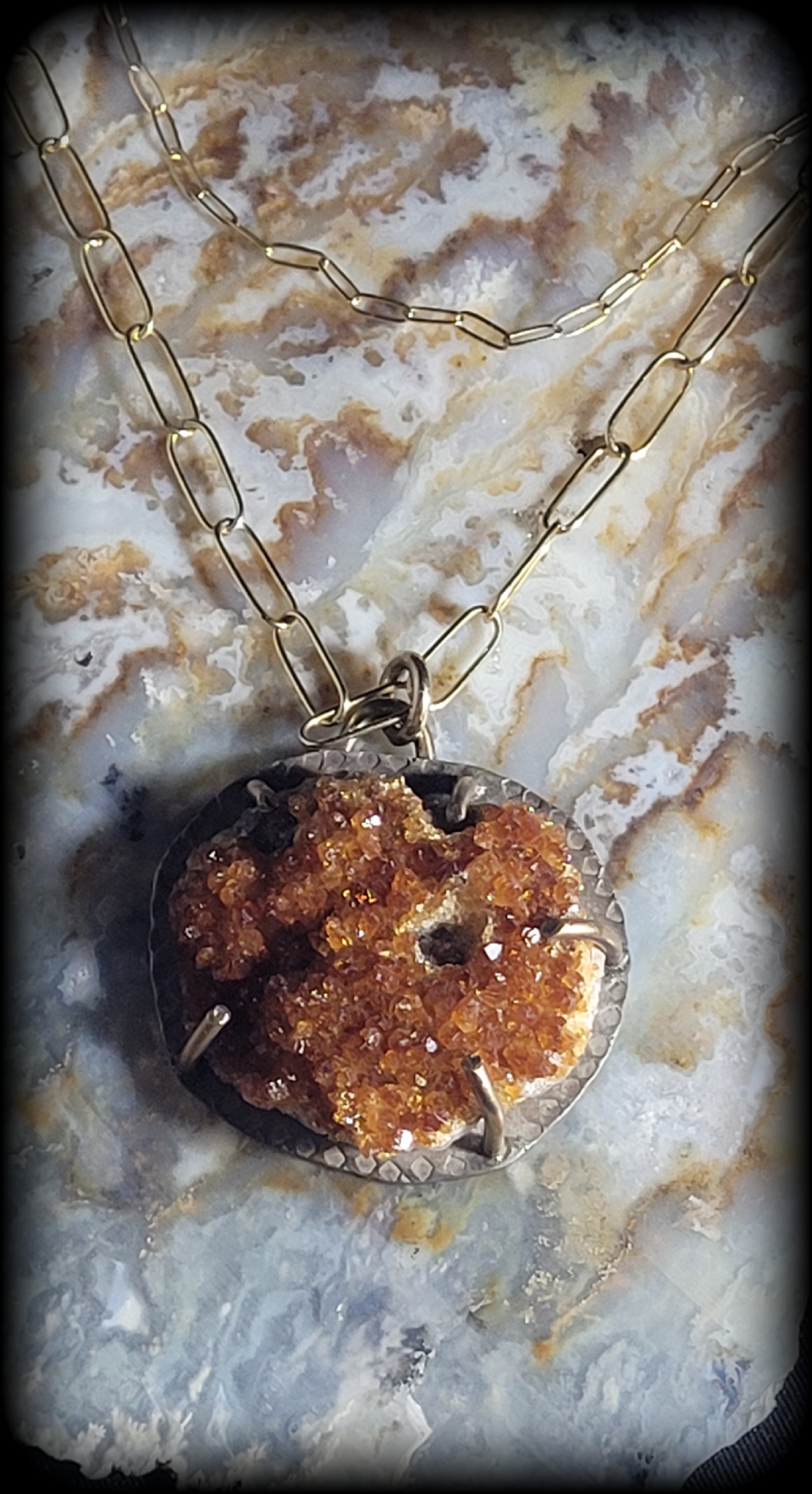 Druzy Citrine Necklace