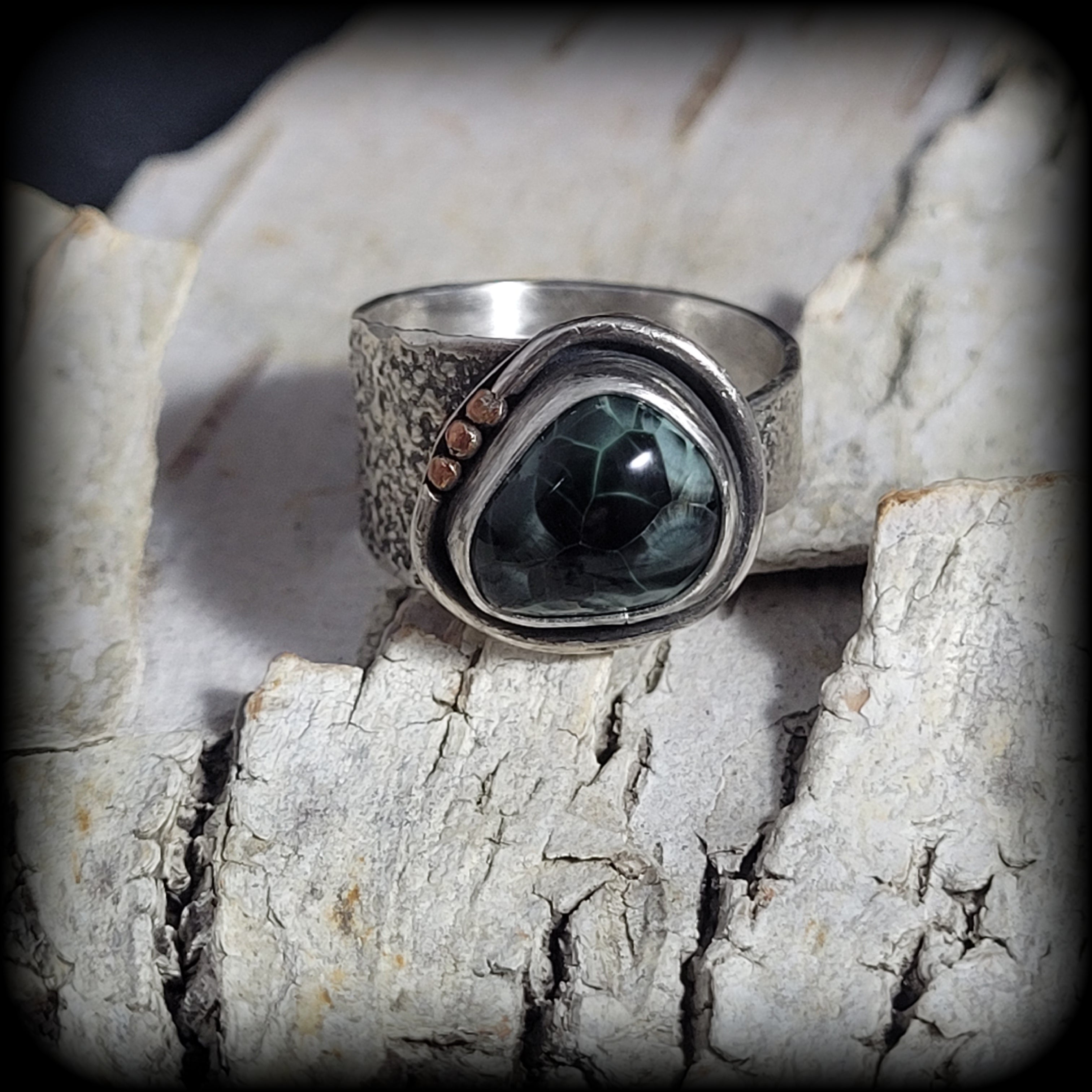 Keweenaw Greenstone Ring Size 5.75