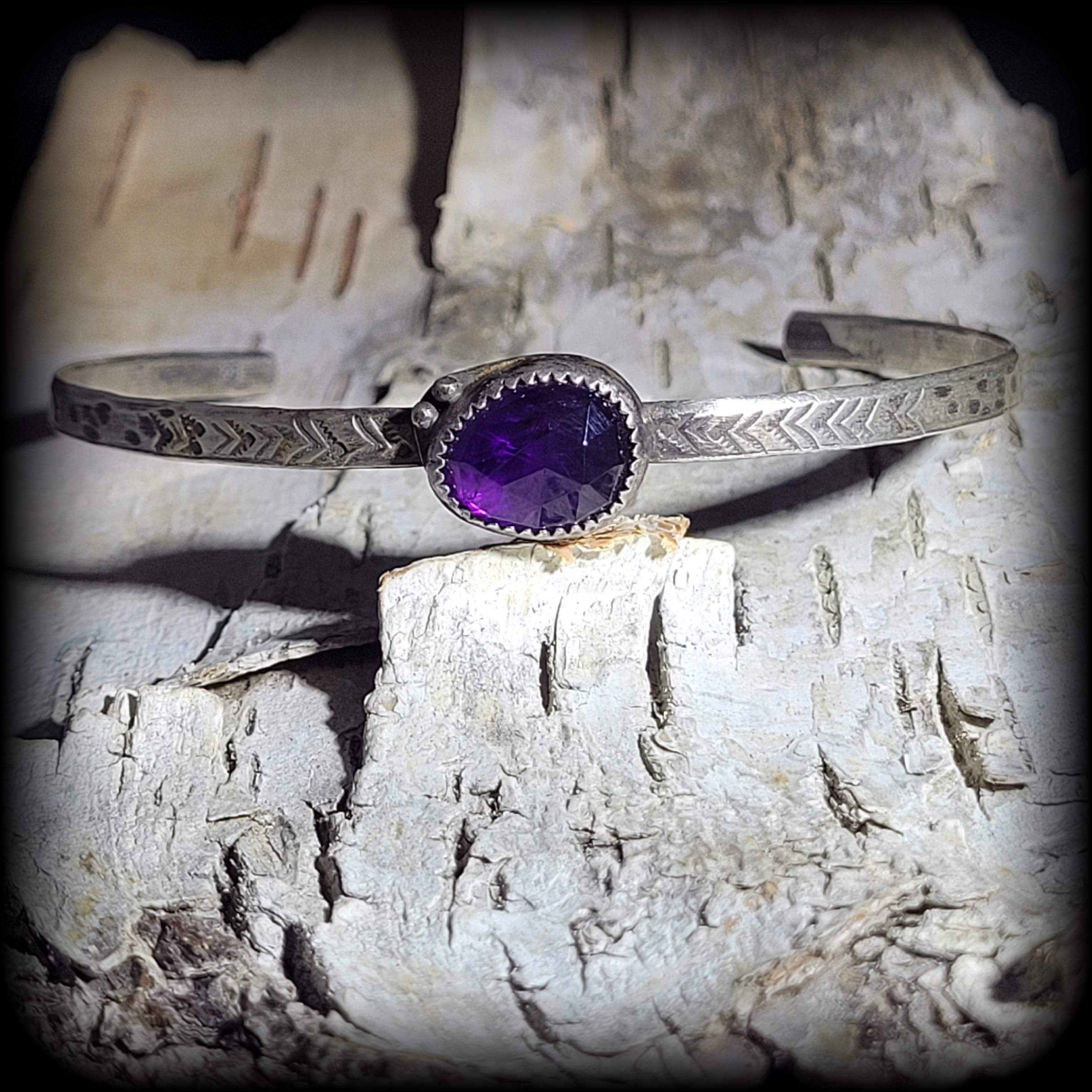 Amethyst Cuff Bracelet