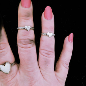 Heart Stacker or Midi Ring