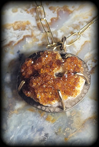 Druzy Citrine Necklace