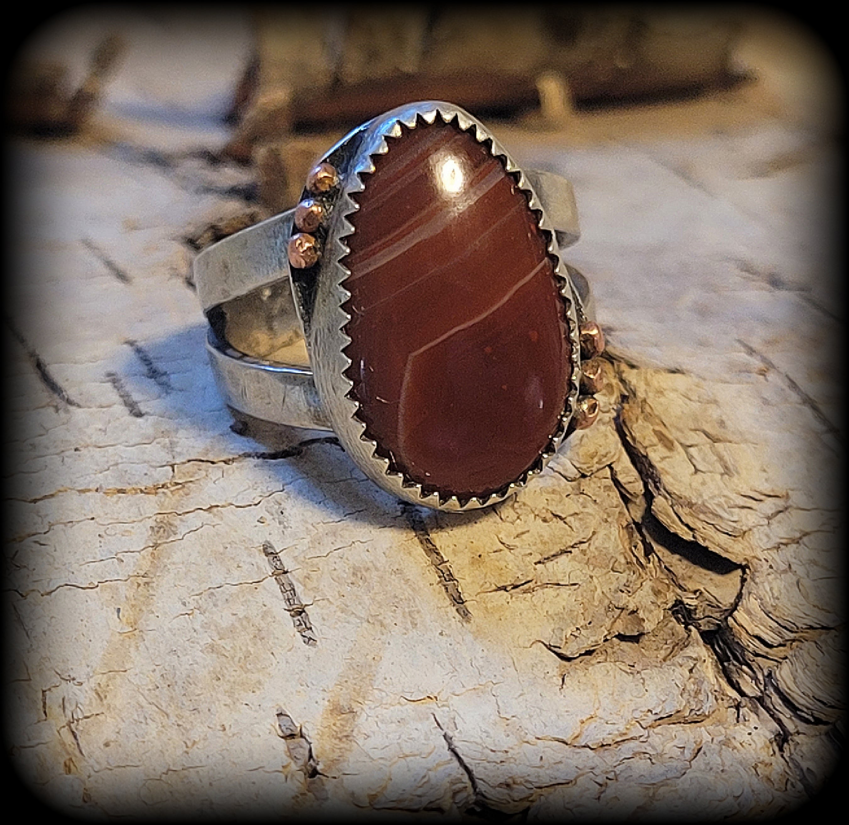 Lake Superior Agate Ring- Size 6