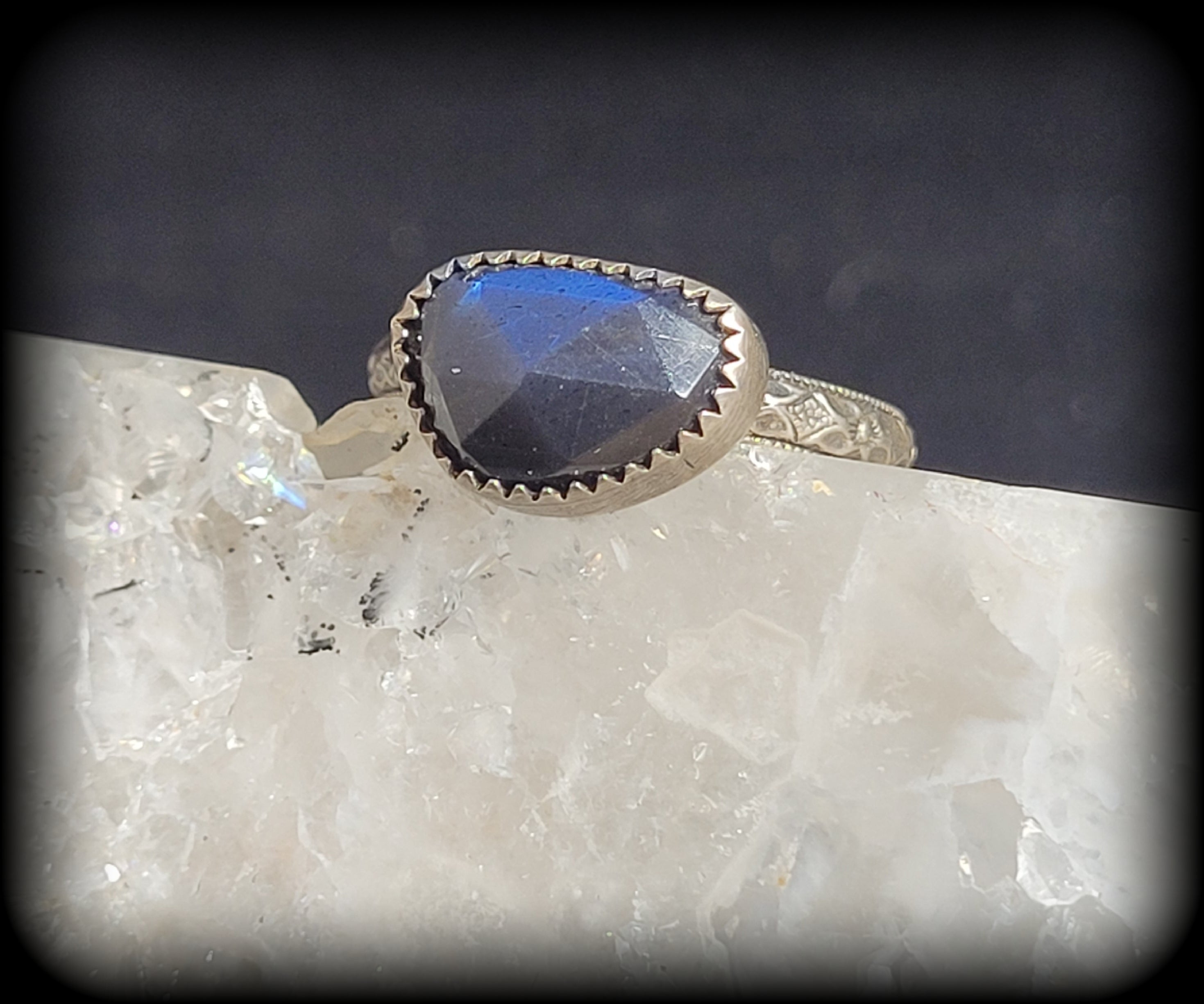 Midnight Labradorite Ring Size 7