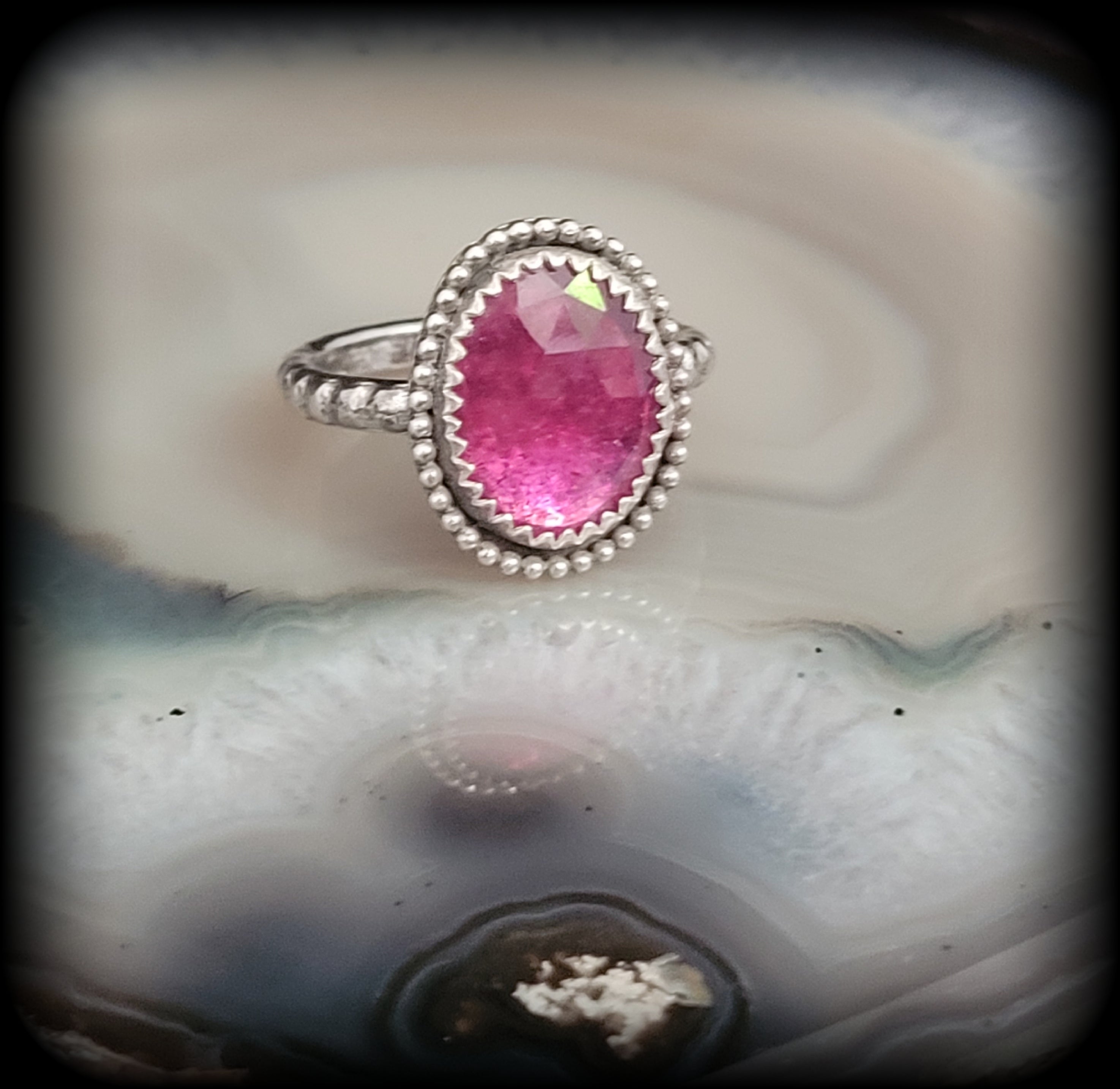 Pink Sapphire Ring- Size 10