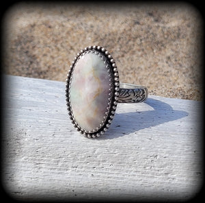 Lake Superior Prehnite Ring Size 10