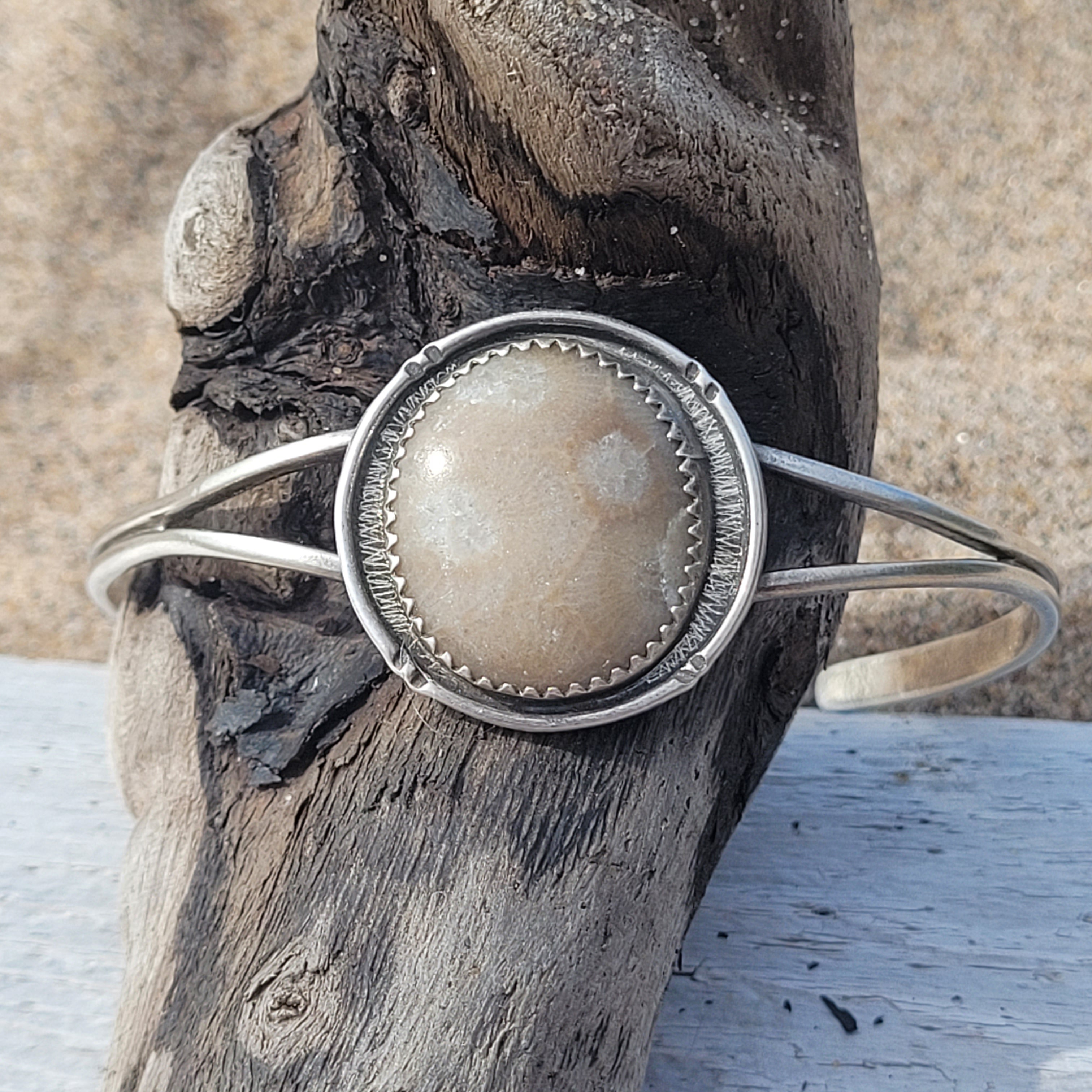 Petoskey Stone Cuff Bracelet