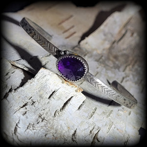 Amethyst Cuff Bracelet