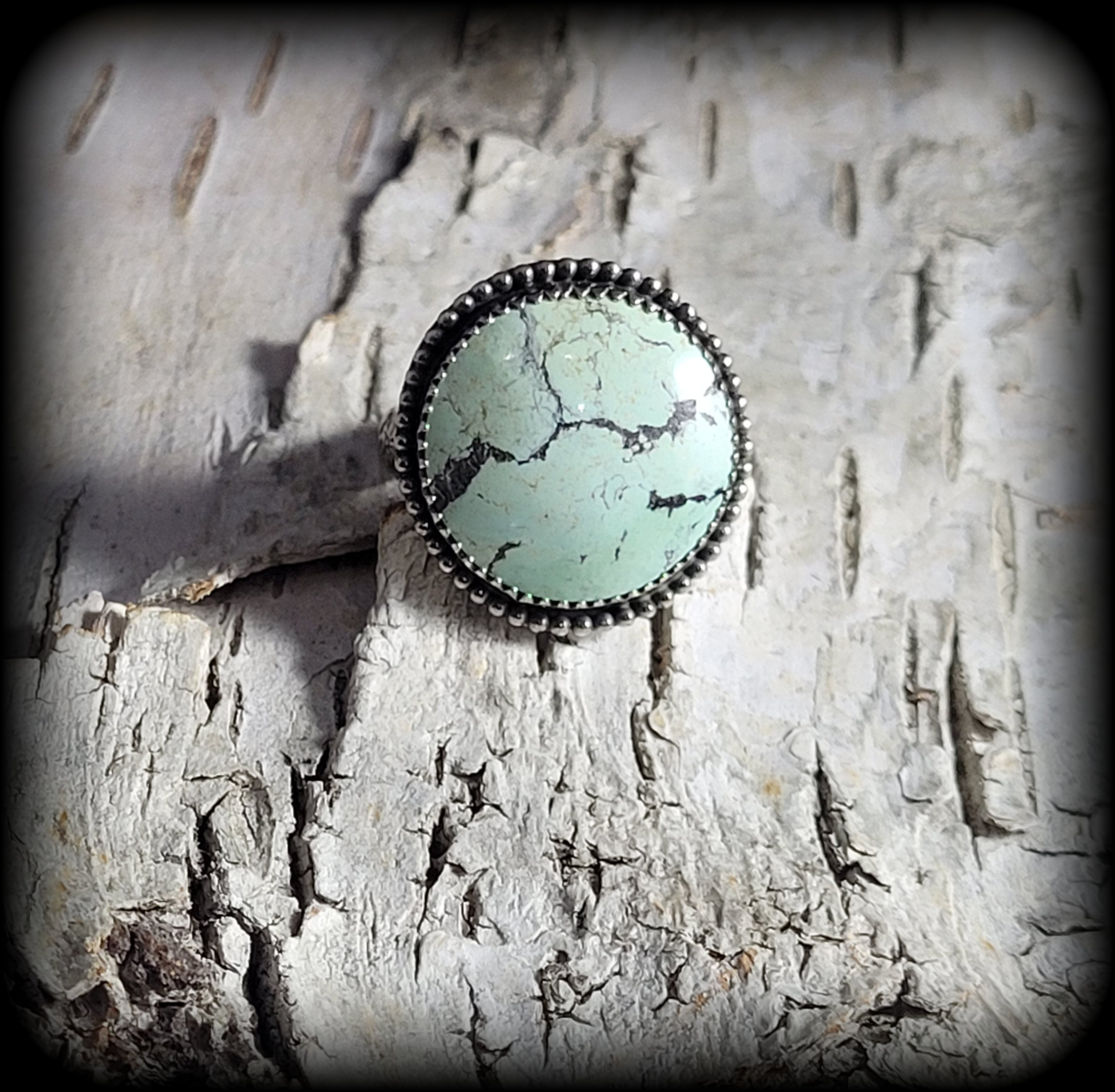 Mint Green Yungai Turquoise Ring Size 8