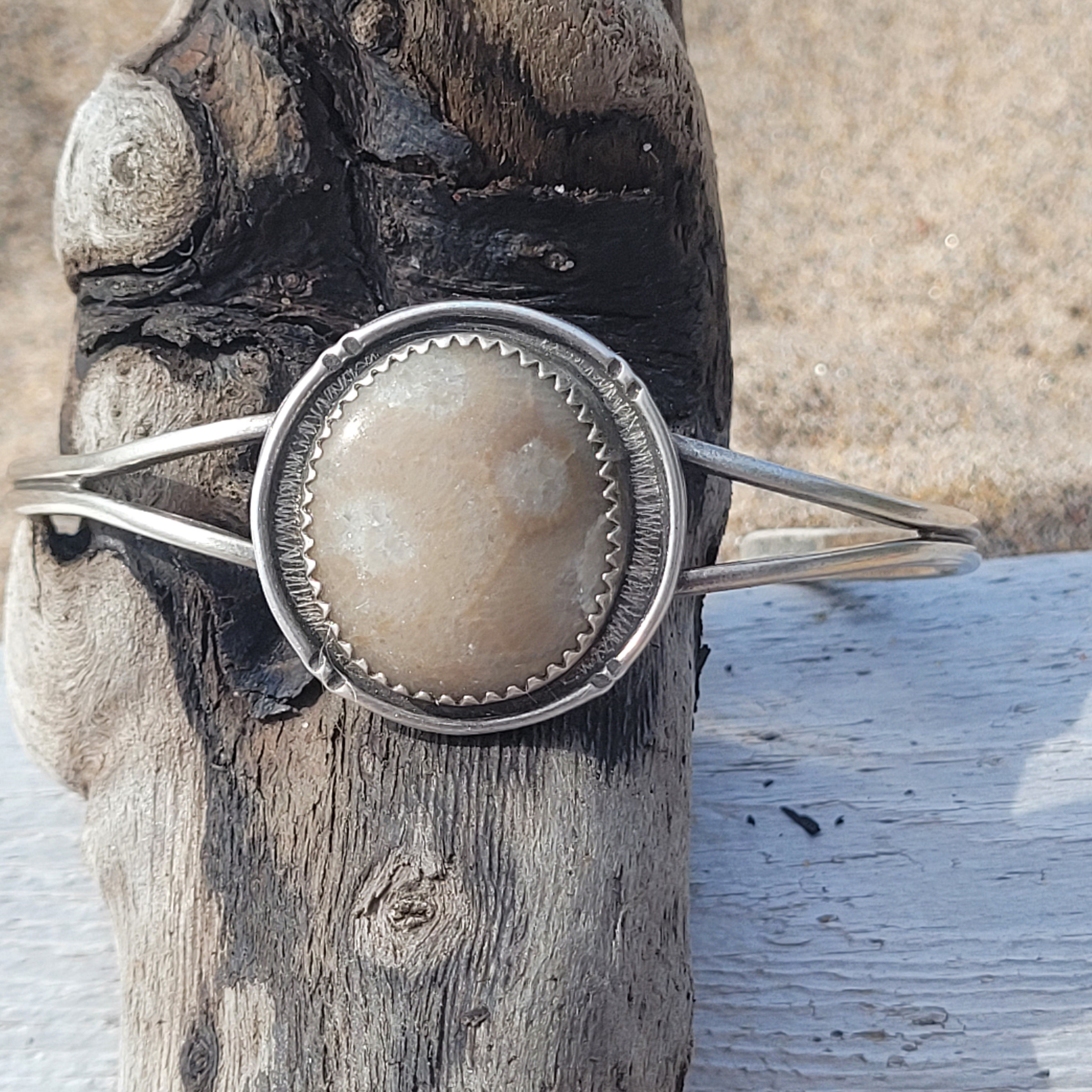 Petoskey Stone Cuff Bracelet