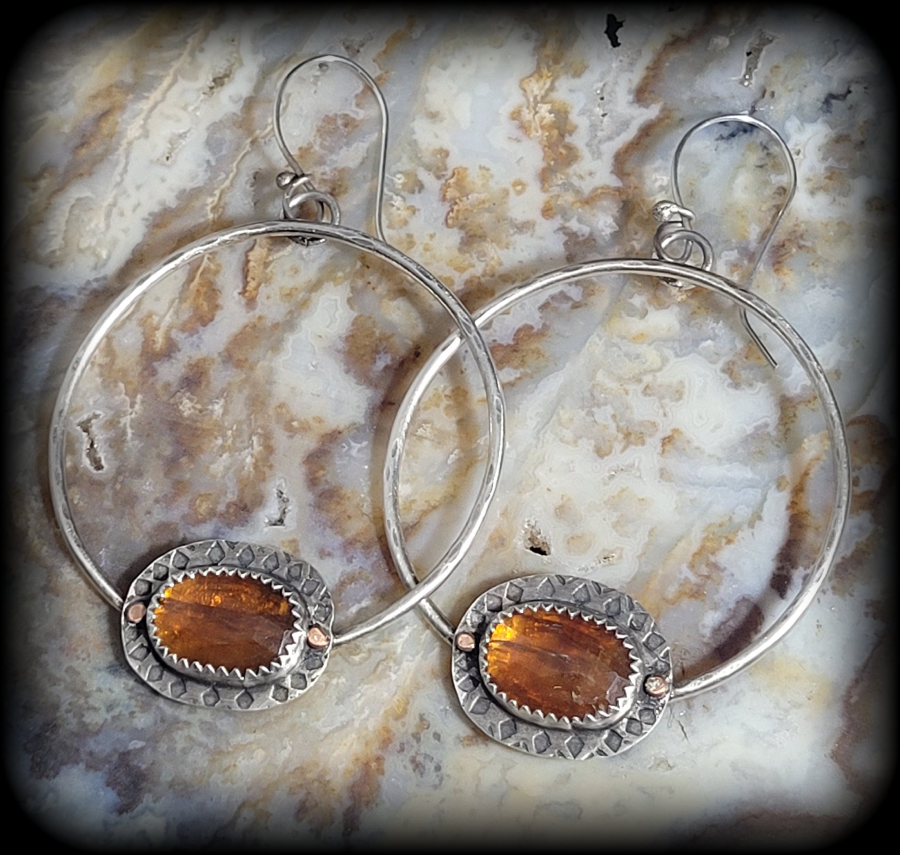 Orange Kyanite Earrings