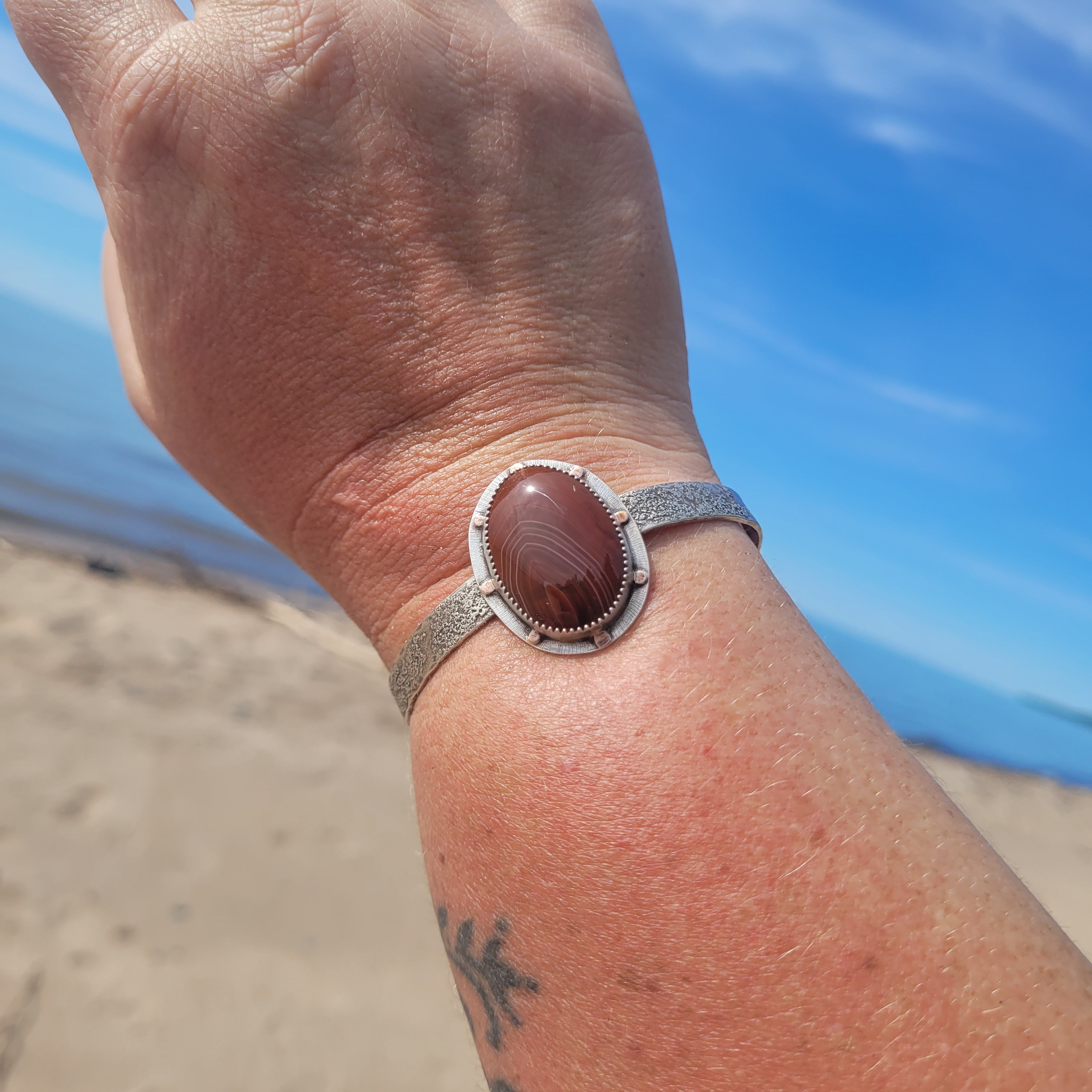 Lake Superior Agate Cuff