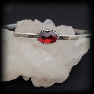 Garnet Cuff Bracelet